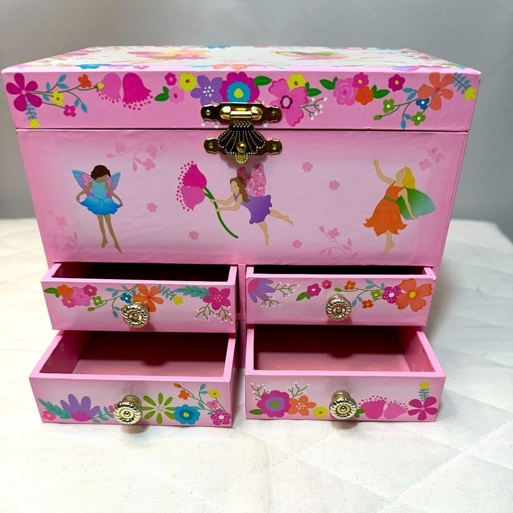 Girl’s Fairy Tale Spinning Ballerina Music Jewelry Box